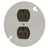 Image of HBL5282 Straight Blade Receptacles, Duplex, Commercial/Industrial, 2-Pole 3-Wire Grounding, 15A 125V, 5-15R, Brown, Single Pack, Mounted to 4" Round Cover