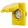 Image of BRY67W48 Watertight Series, Locking Receptacle, 20A 250V AC, 2-Pole 3-Wire Grounding, NEMA L6-20R, Yellow