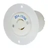 Image of HBL8809C Locking Devices, Twist-Lock®, Industrial, Flanged Receptacle, 20A 250V, 2-Pole 2-Wire Non Grounding, L2-20R, Screw Terminal, White