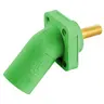 Image of HBLMRASGN Single Pole Products, 300/400A Series, Inlet, Angled, Threaded Stud, Green