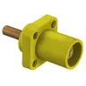 Image of HBLMRSY Heavy Duty Products, Single Pole Devices, Industrial Grade, Male Receptacle, 300/400A 600V AC/DC, Single Conductor, Threaded Stud, Yellow