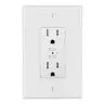 Image of IDEV0010HW iDevices Wi-Fi Enabled Smart Duplex Wall Outlet; Works with Amazon Alexa, Apple HomeKit™, and Google Assistant, 15A 125VAC, White