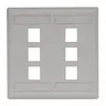 Image of IFP26OW Single-Gang Keystone Wallplate, 6-Port, Light Almond/Office White