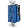 Image of IG5262SA Surge Protective Devices, SPIKESHIELD IG TVSS Duplex Receptacle with Light and Alarm, 15A 125V, 5-15R, Blue