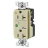 Image of IG5362ISA Surge Protective Devices, SPIKESHIELD IG TVSS Duplex Receptacle with Light and Alarm, 20A 125V, 5-20R, Ivory