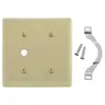 Image of NP1214I Wallplates, Nylon, 2-Gang, 1) Blank, 1) .406" Opening, Ivory