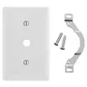 Image of NP12W Wallplates and Box Covers, Wallplate, Nylon, 1-Gang, .406" Opening, Strap Mount, Light Almond