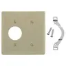 Image of NP147I Wallplates and Box Covers, Wallplate, Nylon, 2-Gang, 1) 1.40" Opening 1) Blank, Ivory