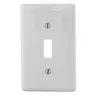 Image of NP1W Wallplates and Box Covers, Wallplate, Nylon, 1-Gang, 1) Toggle, White