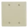 Image of NP23AL Wallplates and Box Covers, Wallplate, Nylon, 2-Gang, 2) Blank, Box Mount, Almond