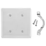 Image of NP24OW Wallplates, Nylon, 2-Gang, Strap Mounted Blank, Office White