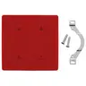 Image of NP24R Wallplates and Box Covers, Wallplate, Nylon, 2-Gang, 2) Blank, Strap Mount, Red