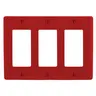 Image of NP263R Wallplates, Nylon, 3-Gang, 3) Decorator, Red