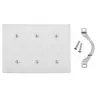 Image of NP34W Wallplates, Nylon, 3-Gang, Strap Mounted Blank, White