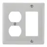 Image of NP826OW Wallplates, Nylon, 2-Gang, 1) Duplex, 1) Decorator, White