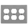 Image of NP83GY Wallplates and Box Covers, Wallplate, Nylon, 1-Gang, 1) Duplex, Gray