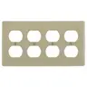 Image of NP84I Wallplates and Box Covers, Wallplate, Nylon, 4-Gang, 4) Duplex, Ivory