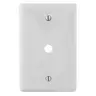 Image of NPJ11W Wallplates and Box Covers, Wallplate, Nylon, Mid-Sized, 1-Gang, 1).406" Opening, Box Mount, White