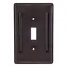 Image of NPJ1 Wallplates and Box Covers, Wallplate, Nylon, Mid-Sized, 1-Gang, 1) Toggle, Brown