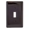 Image of NPJ1 Wallplates and Box Covers, Wallplate, Nylon, Mid-Sized, 1-Gang, 1) Toggle, Brown