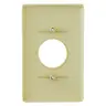 Image of NPJ7I Wallplates and Box Covers, Wallplate, Nylon, Mid-Sized, 1-Gang, 1) 1.40" Opening, Ivory