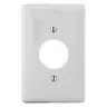 Image of NPJ7W Wallplates and Box Covers, Wallplate, Nylon, Mid-Sized, 1-Gang, 1) 1.40" Opening, White