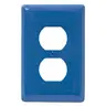 Image of NPJ8BL Wallplates, Nylon, Mid-Sized, 1-Gang, 1) Duplex, Blue