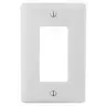 Image of NPJJ26W Wallplates and Box Covers, Wallplates, Nylon, 1-Gang, Jumbo, Decorator, White