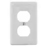 Image of NPJJ8W Wallplates and Box Covers, Wallplates, Nylon, 1-Gang, Jumbo, 1) Duplex Opening, White