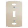 Image of NPS1LA Wallplates and Box Covers, Wallplates, Thermoplastic, 1-Gang, Snap-On, 1) Toggle Opening, Light Almond