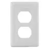 Image of NPS8W Wallplates and Box Covers, Wallplates, Thermoplastic, 1-Gang, 1) Duplex Opening, White