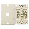 Image of NS725LA Wall Phone Plate, 6-Position 6- Conductor, Screw Terminals, Light Almond