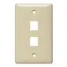 Image of NSP102I Plate, Wall, Label-Less, Mid-Sized, 2- Port, Electric Ivory