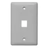 Image of NSP11GY Plate, Wall, Label-Less, 1-Gang, 1- Port, Gray