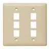 Image of NSP26LA Plate, Wall, Label-Less, 2-Gang, 6- Port, Light Almond