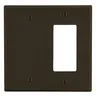 Image of P1326 Wallplate, 2-Gang, 1) Decorator 1) Box Mount Blank, Brown