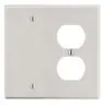 Image of P138LA Wallplate, 2-Gang, 1) Duplex 1) Box Mount Blank, Light Almond