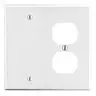 Image of P138W Wallplate, 2-Gang, 1) Duplex 1) Box Mount Blank, White