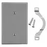 Image of P14GY Wallplate, 1-Gang, Strap Mount Blank, Gray