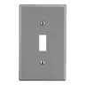 Image of P1GY Wallplate, Toggle, 1-Gang, Gray