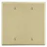 Image of PJ23I Wallplate, Mid-Size 2-Gang, 2 Box Mount Blank, Ivory