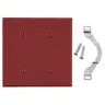 Image of P24R Wallplate, 2-Gang, 2 Strap Mount Blank, Red