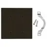 Image of P24 Wallplate, 2-Gang, 2 Strap Mount Blank, Brown