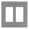 Image of P262GY Wallplate, 2-Gang, 2) Decorator, Gray