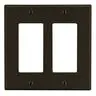 Image of P262 Wallplate, 2-Gang, 2) Decorator, Brown