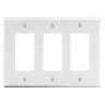 Image of P263W Wallplate, 3-Gang, 3) Decorator, White