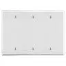 Image of P33W Wallplate, 3-Gang, 3 Box Mount Blank, White