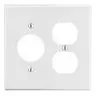 Image of P78W Wallplate, 2-Gang, 1) Duplex 1) 1.40" Opening, White