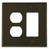 Image of P826 Wallplate, 2-Gang, 1) Duplex 1) Decorator, Brown