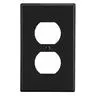 Image of PJ8BK Wallplate, Mid-Size 1-Gang, 1) Duplex, Black